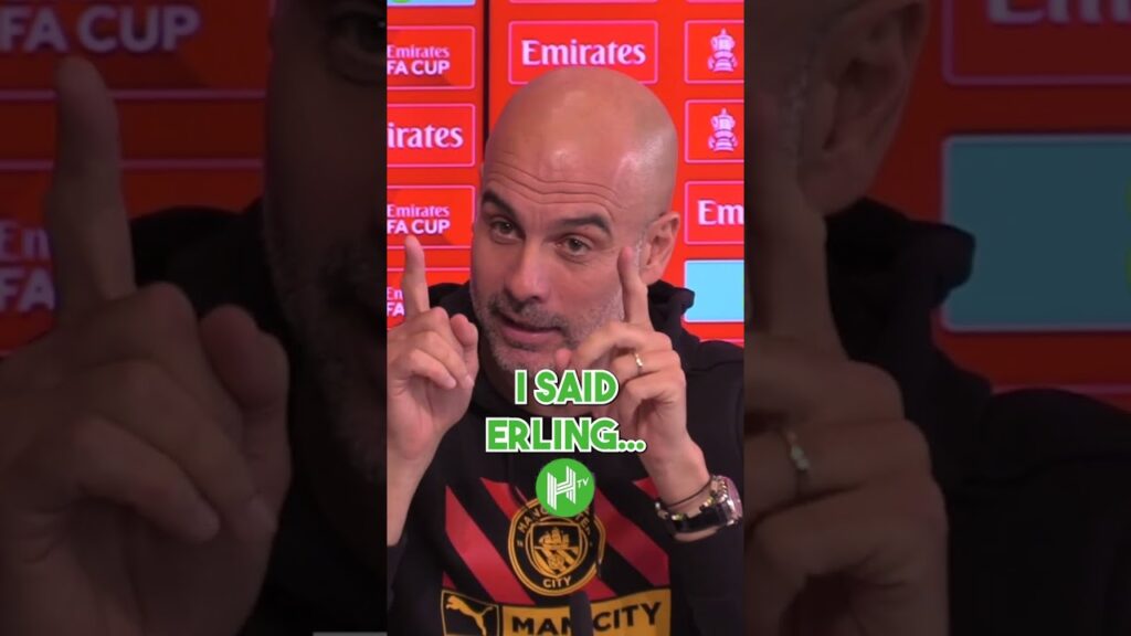 HILARIOUS! Pep Guardiola PREDICTS Dayot Upamecano would SLIP & Haaland will SCORE! 😂 #shorts