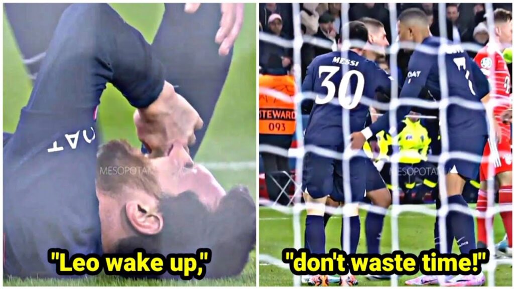 Kylian Mbappé's reaction after Lionel Messi received a BRUTAL tackle from Benjamin Pavard