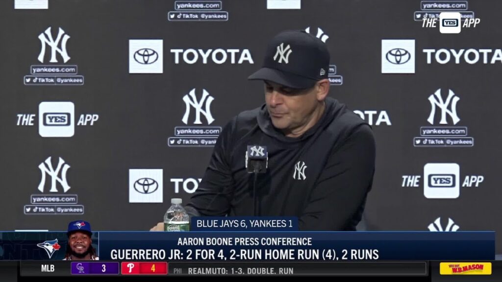 Aaron Boone after facing the Blue Jays