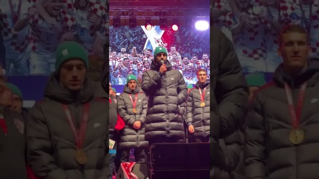 Doček Vatrenih, Joško Gvardiol govor - 18.12.2022.