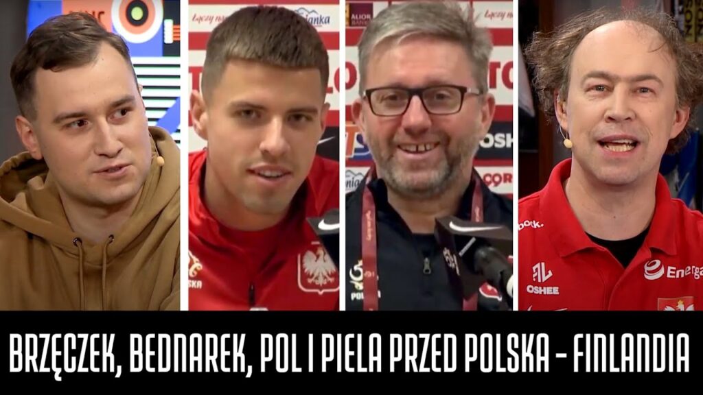 JERZY BRZĘCZEK, JAN BEDNAREK, MICHAŁ POL I WOJCIECH PIELA PRZED POLSKA - FINLANDIA