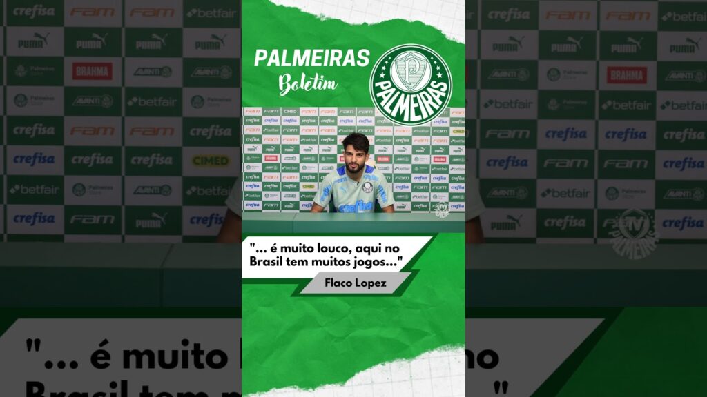 FLACO LOPEZ: "... aqui tem muitos jogos e o PALMEIRAS tem que ganhar sempre..." #palmeiras #shorts