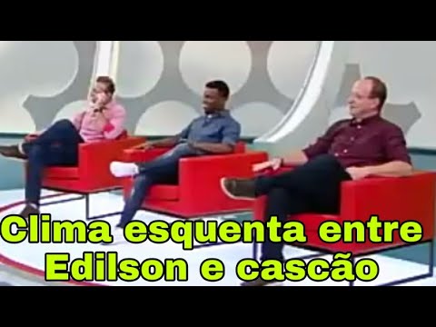 Clima esquenta entre Edilson e canhão  no programa os donos da bola da TV bandeirante