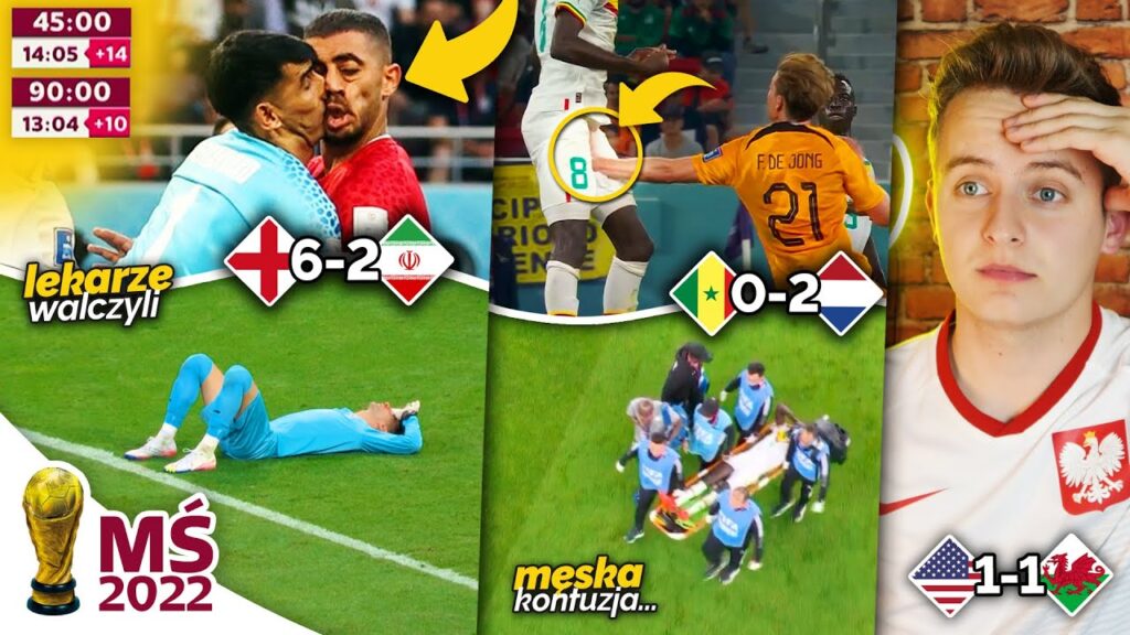 MECZ Anglii z Iranem TRWAŁ 117 MINUT! KOSZMARNA KONTUZJA bramkarza! Cios De Jonga w KROK rywala...
