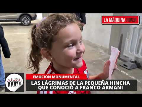 LAS LÁGRIMAS Y LA EMOCIÓN DE LA PEQUEÑA HINCHA QUE CONOCIÓ A FRANCO ARMANI