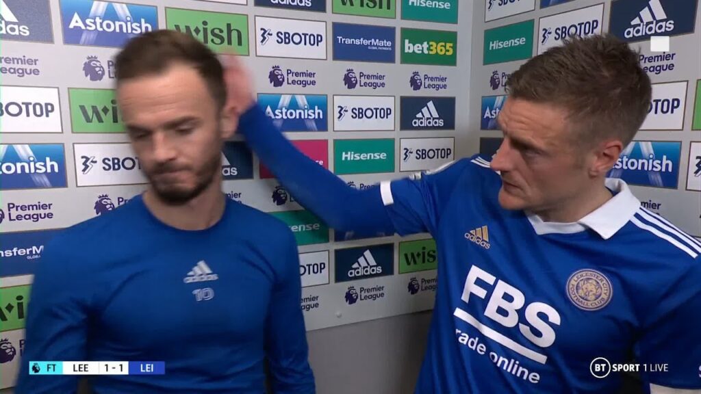 "We have five cup finals left" Maddison and Vardy reflect after a draw away to Leeds