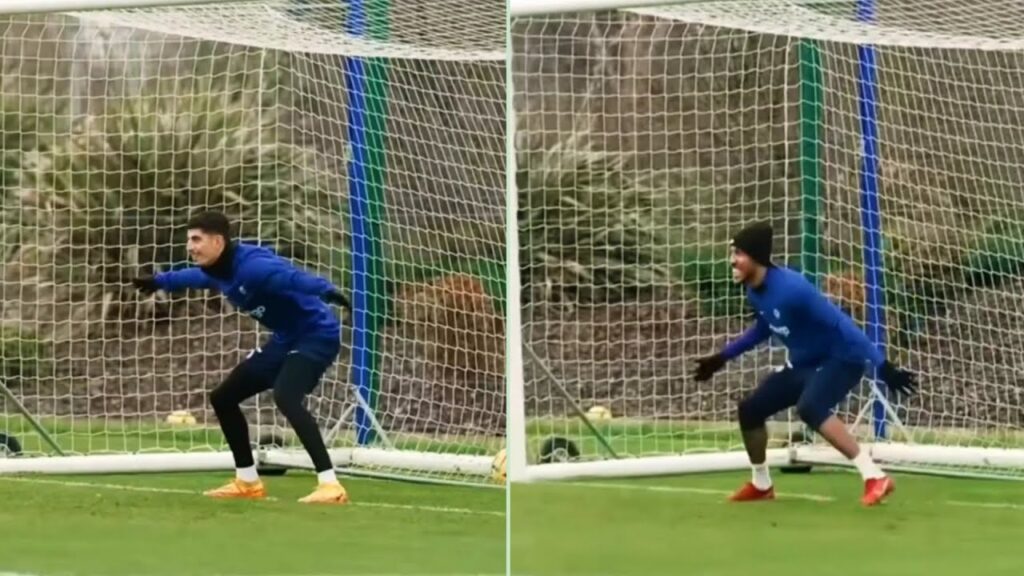 Kai Havertz & Aubameyang as Funny Goalkeepers at Chelsea Training