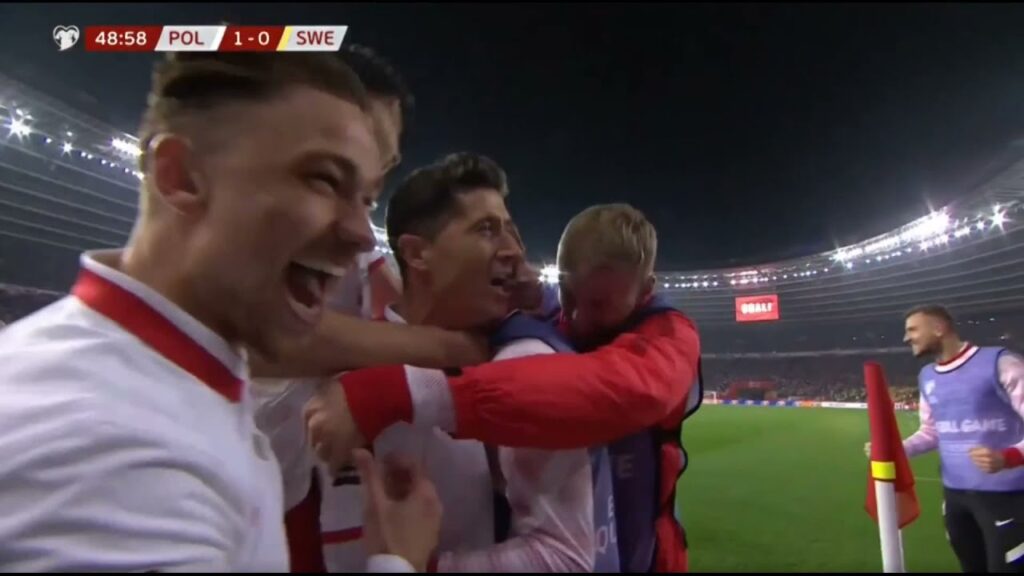 Polska 2-0 Szwecja bramki łzy Michniewicza (2022)