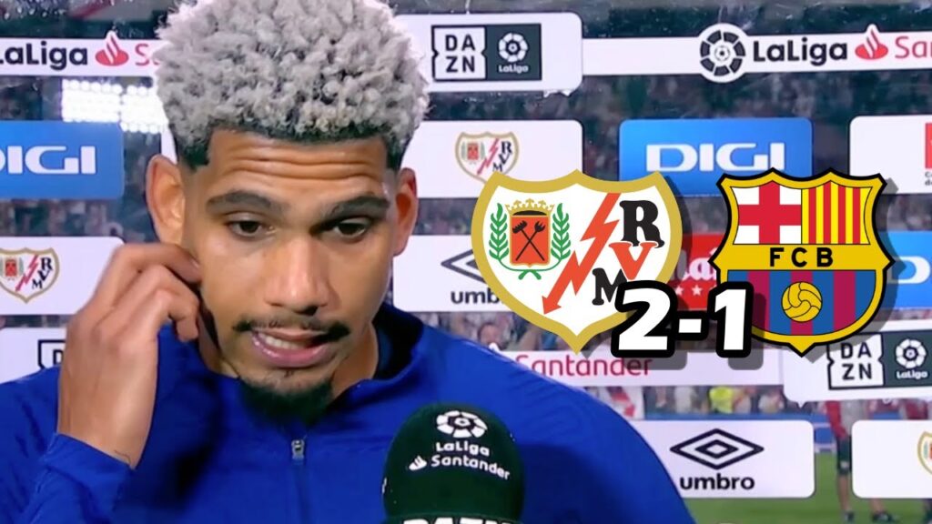 LA REACCION DE RONALD ARAUJO TRAS LA DERROTA CONTRA EL RAYO VALLECANO 2-1 FC BARCELONA