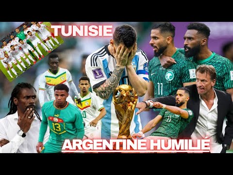 Coupe du monde:Argentine 1-2 Arabie Sahoudid Messi humilié,Hervé Renard🔥Tunisie solide,Sénégal