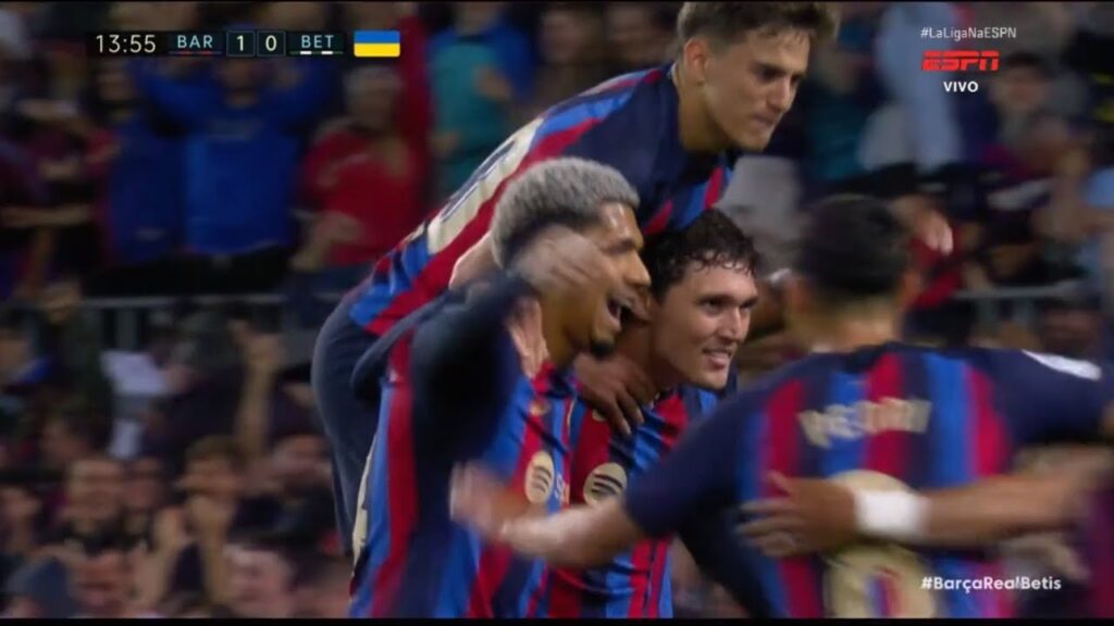 Andreas Christensen Goal | Barcelona vs Real Betis 1-0 | Goals & Highlights | Premier League 22/23
