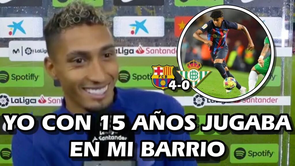 LA REACCION DE RAPHINHA TRAS LA VICTORIA, GOLEADA Y EL DEBUT DE LAMINE YAMAL FC BARCELONA 4-0 BETIS