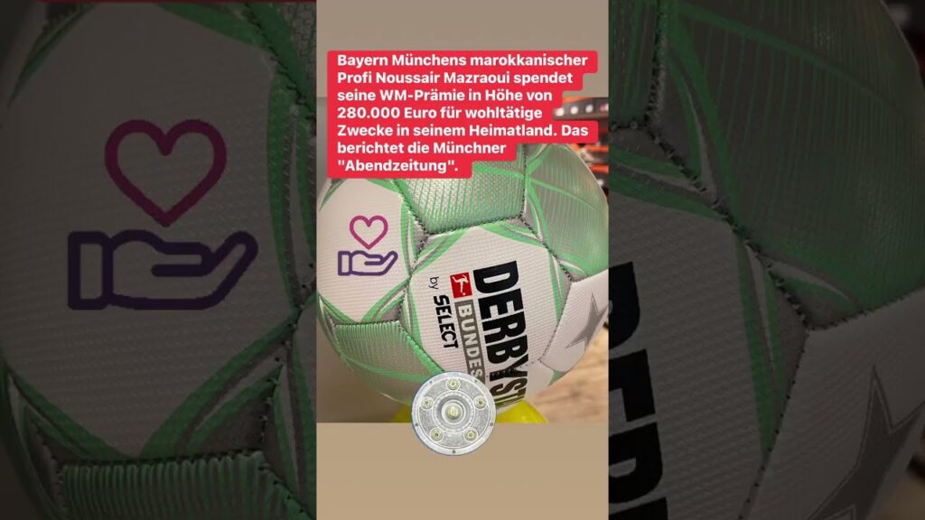 Bayern-München-Spieler Noussair #Mazraoui spendet WM-Prämie für wohltätige Zwecke #maroc  #FCBayern