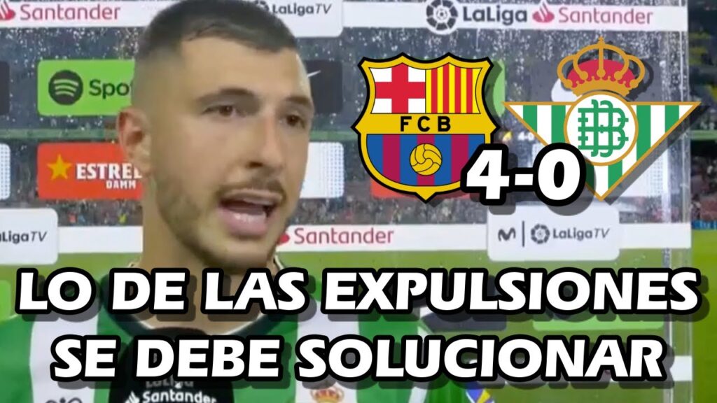 LA REACCION DE GUIDO RODRIGUEZ SOBRE LA POLEMICA Y DERROTA CONTRA EL FC BARCELONA 4-0 REAL BETIS
