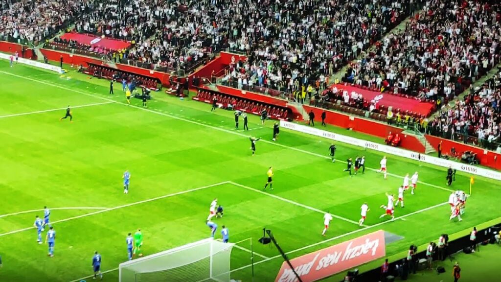 Bramka na 0:1 i radość Polskich kibiców po bramce na 1.1 | goals in the match Poland - England 09.21
