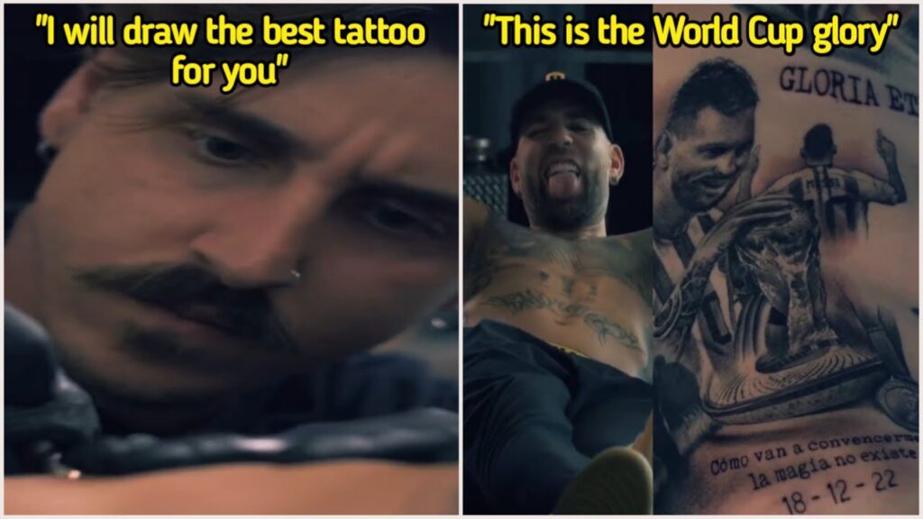 Otamendi has Gotten the Tattoo World Cup Glory with Lionel Messi