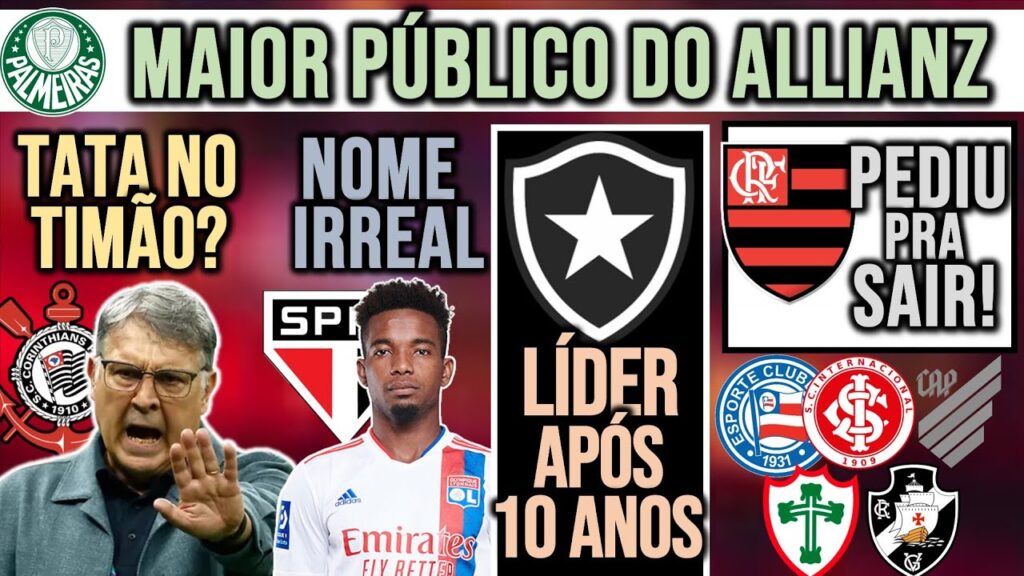 TIMÃO DESCARTA GRINGO! T. MENDES NO SP? RECORDE NO VERDÃO! DEMISSÃO NO FLA; BOTA LÍDER, BAHIA