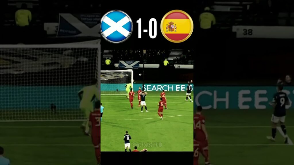 Spain Vs Scotland 0-2 UEFA Euro qualifier 2024 highlight #football #highlight