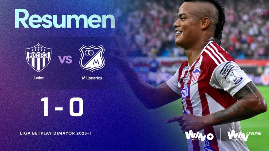 Junior vs. Millonarios (resumen y goles) | Liga BetPlay Dimayor 2023-I | Fecha 17