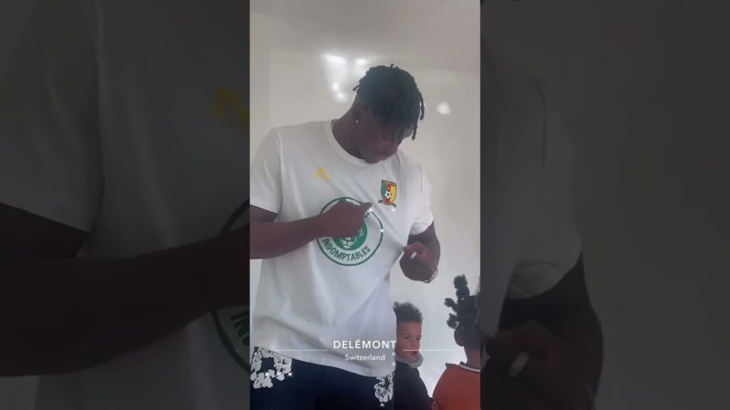 L’international suisse Breel Embolo en mode Lions indomptables du Cameroun