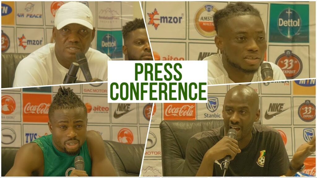 NIGERIA VS GHANA -  Eguavoen, Otto Addo, Moses Simon ,G Mensah(PRESS CONFERENCE) WORLD CUP QUALIFIER