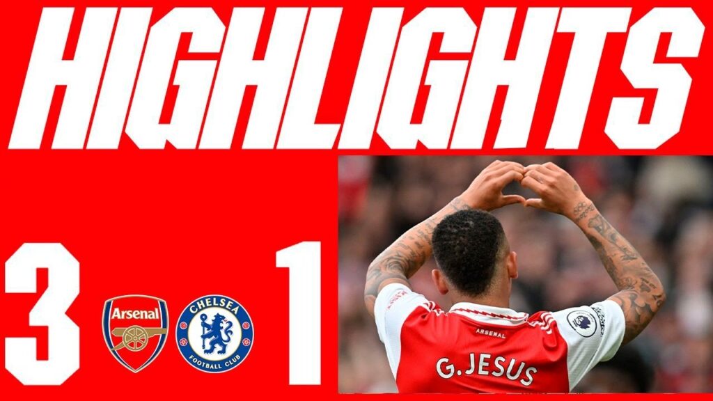 Gabriel Jesus Goal | Arsenal vs Chelsea 3-1 | Highlights | Premier League 22/23