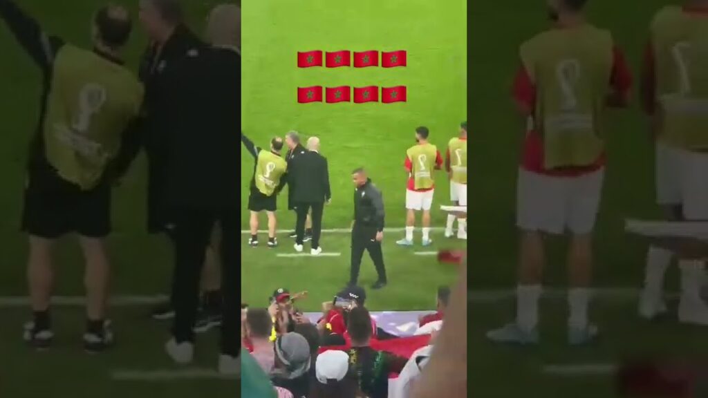 Maroc vs Belgique la réaction de staffs et banc touche après le but de Abdelhamid Sabiri
