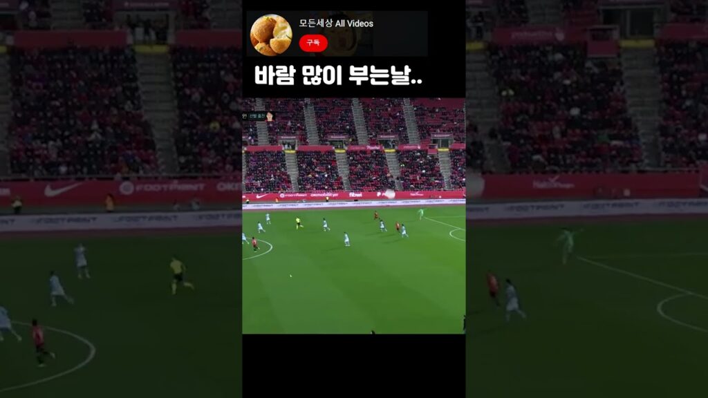 바람이 많이 불때 축구 하면 벌어지는일 #shorts