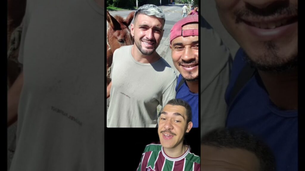 Imagina você encontrar o Arrascaeta na rua e ainda carregando um cavalo!