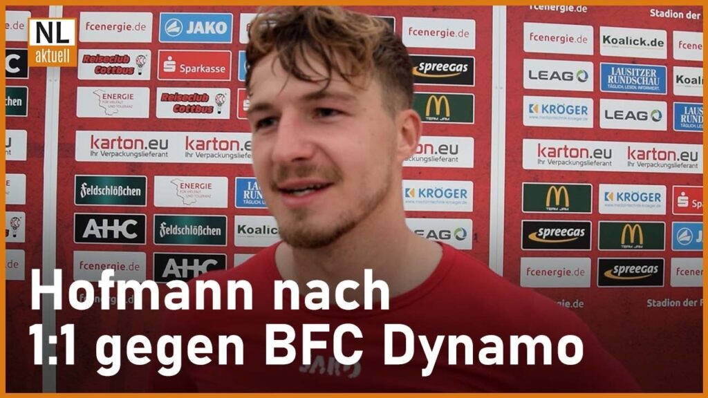 FC Energie Cottbus | Jonas Hofmann nach 1:1 gegen BFC Dynamo