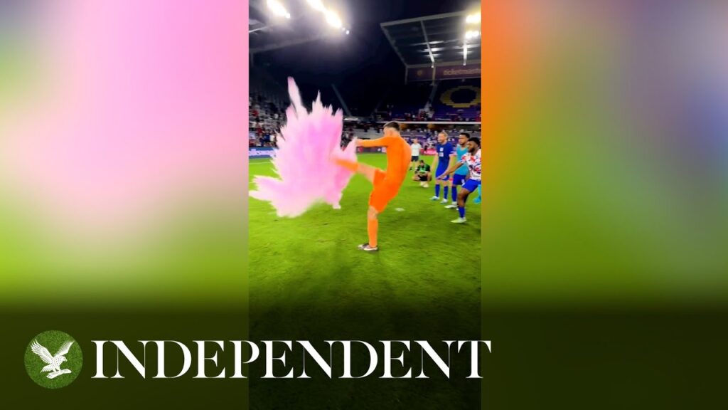 Arsenal goalkeeper Matt Turner does unique gender reveal on football pitch