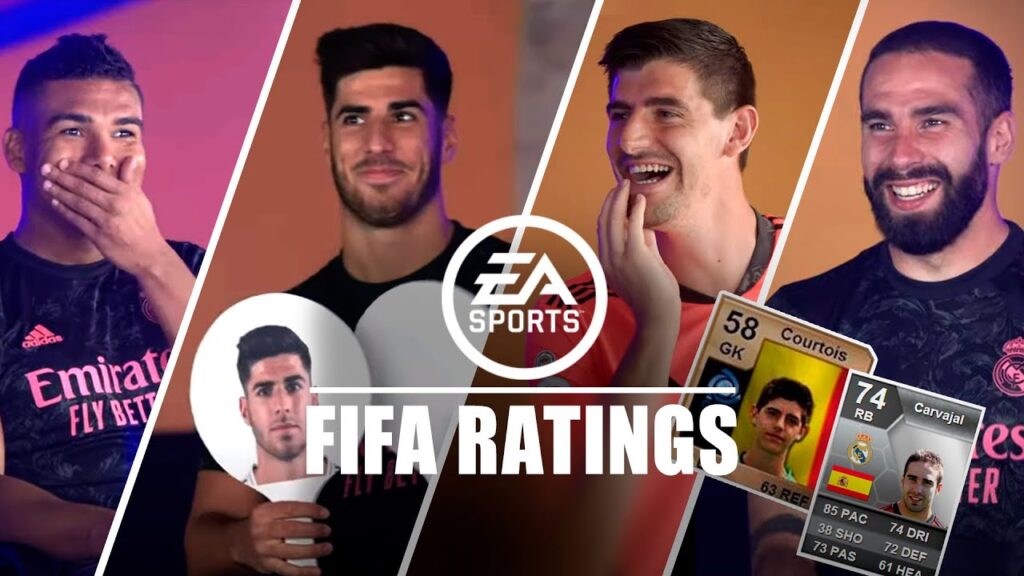 😂 Asensio, Carvajal, Casemiro & Courtois play HILARIOUS FIFA 21 ratings game!