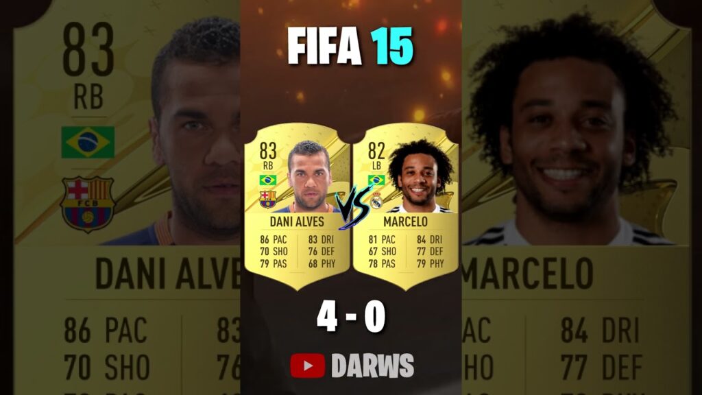 MARCELO VS DANI ALVES 💔🔥 #fifa #fifa23 #football #shorts