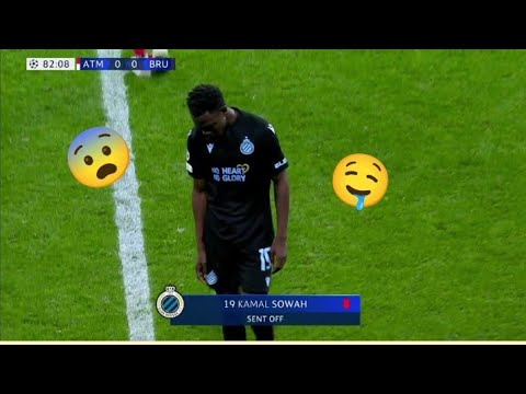 Kamal Sowah Red Card, Sent Off Vs Atlético Madrid (12th October, 2022) Champions League Review 😪😳