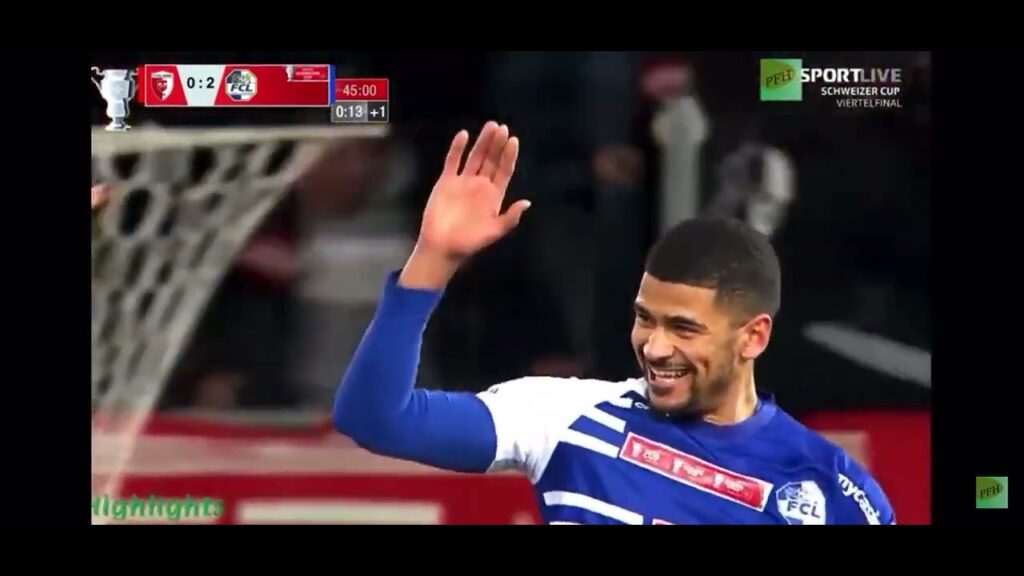 ثاني هدف لمحمد دراغر في ثاني مباراة له مع فريقه السويسري كأس سويسرا