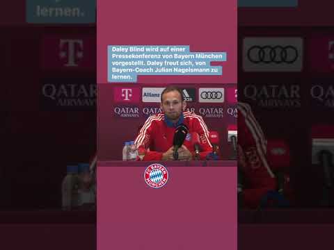 Daley Blind auf Pressekonferenz von Bayern München vorgestellt #FCBayern #DaleyBlind #bundesliga