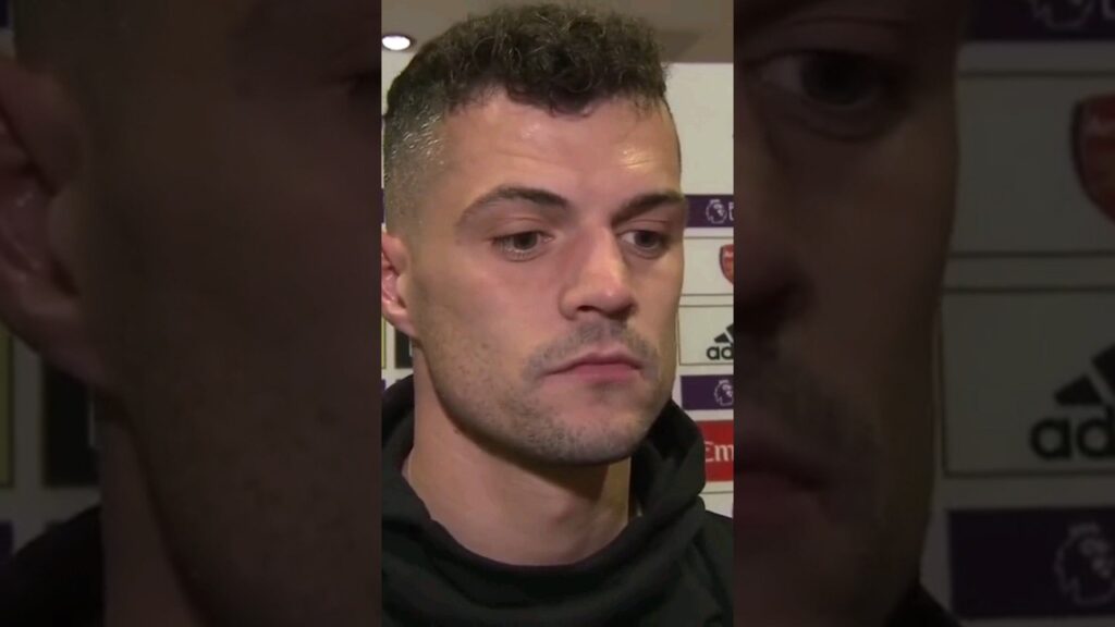 Granit Xhaka post match interview arsenal 4-1leeds utd