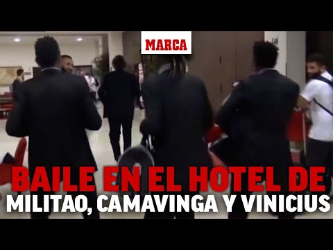El inesperado baile de Vinicius, Camavinga y Militao en el hotel: la cara de Benzema...   I MARCA