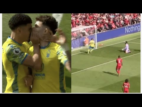 Neco Williams get a kiss from Morgan gibbs-white | liverpool 3-2 Nottingham forest
