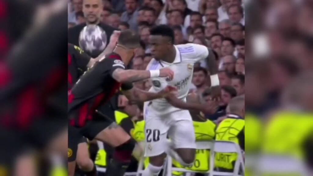 vinicius junior fails rainbow flick over Kyle Walker | vini goal vs city