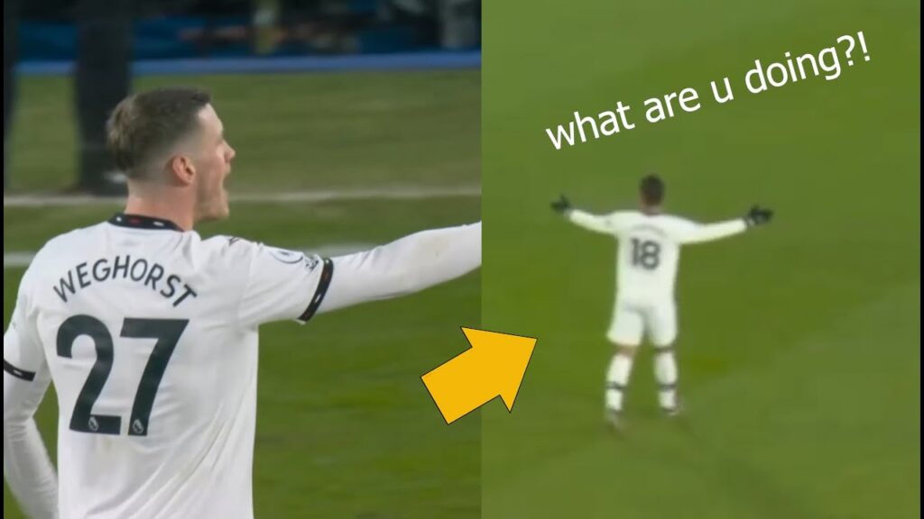 Casemiro's reaction to Wout Weghorst's poor performance