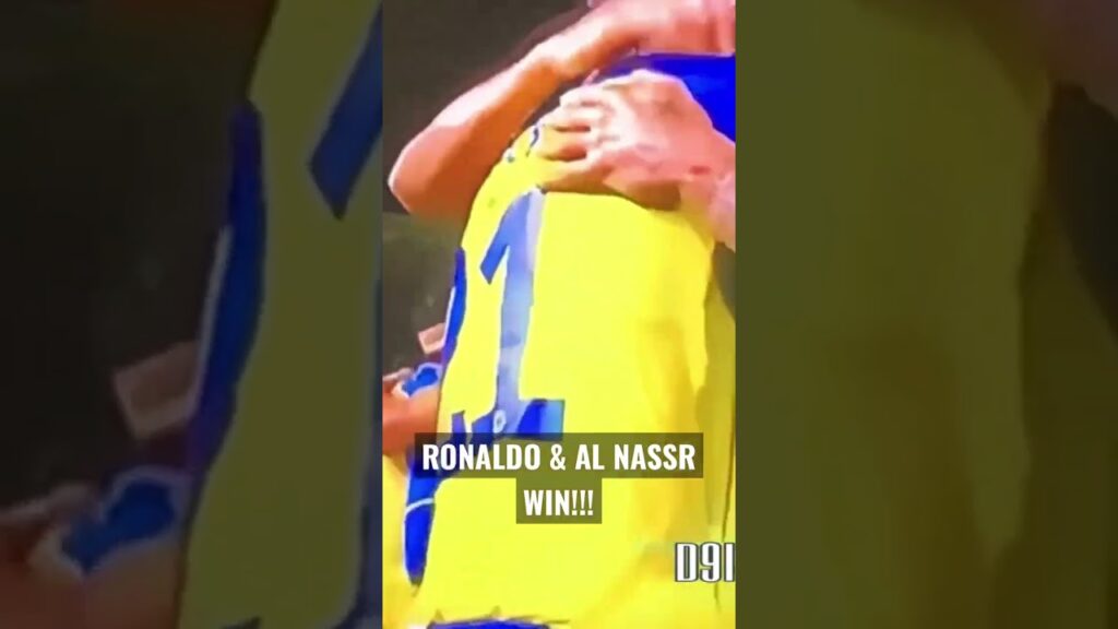 Ronaldo HAPPY full time whistle Al Nassr win #shorts