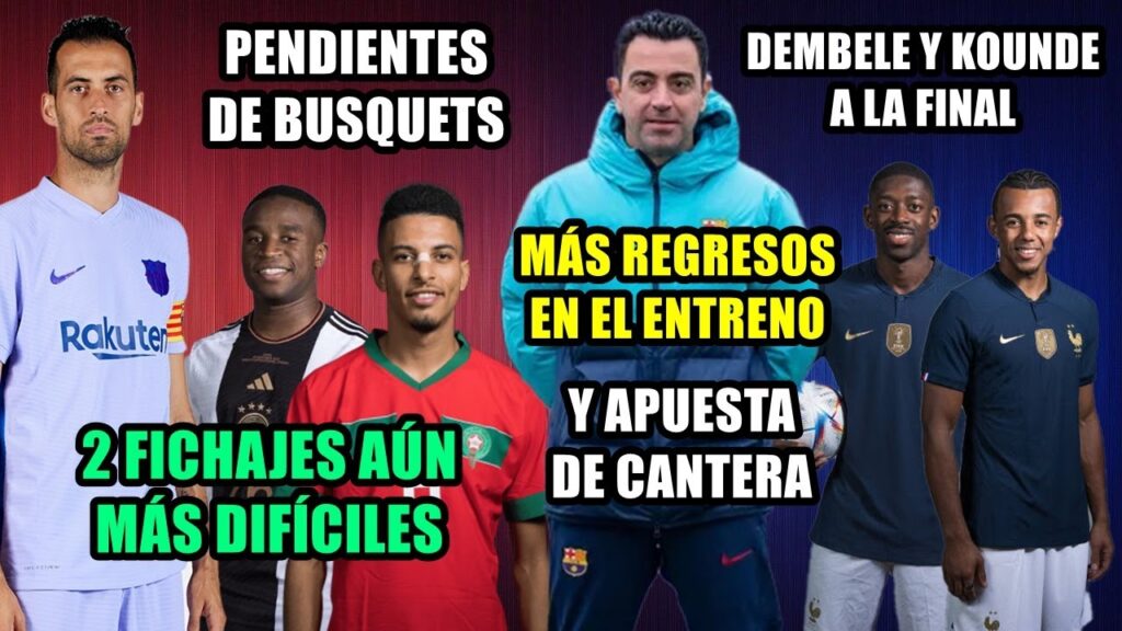 BARÇA: NOVEDADES ENTRENO Y CANTERA | MOUKOKO Y OUNAHI SE COMPLICAN | KOUNDE, DEMBELE, BUSQUETS...