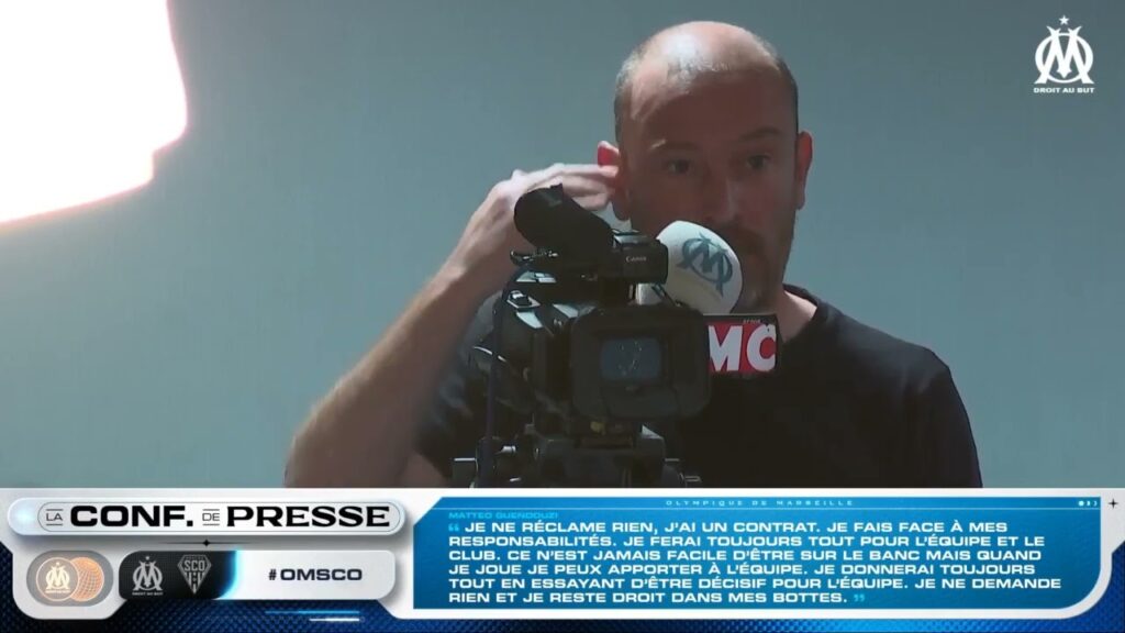 la conférence de presse d'Igor Tudor et Matteo Guendouzi avant OM -  Angers