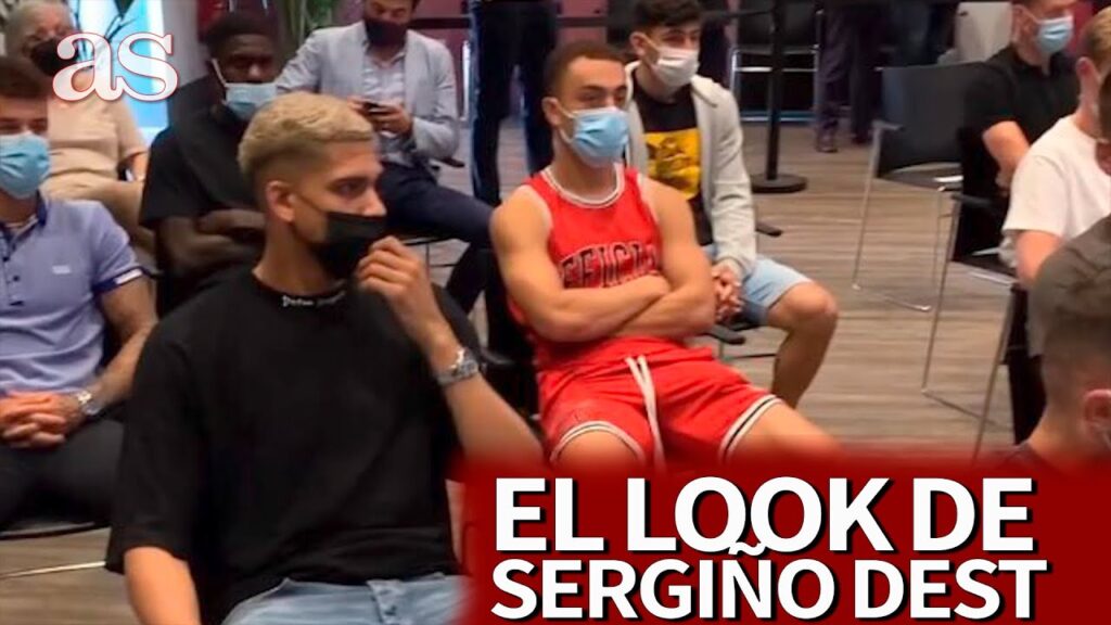 El sorprendente look de Sergiño Dest que acaparó miradas en la despedida de Messi