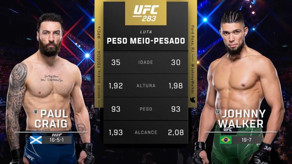 Paul Craig x Johnny Walker | LUTA COMPLETA | UFC Charlotte