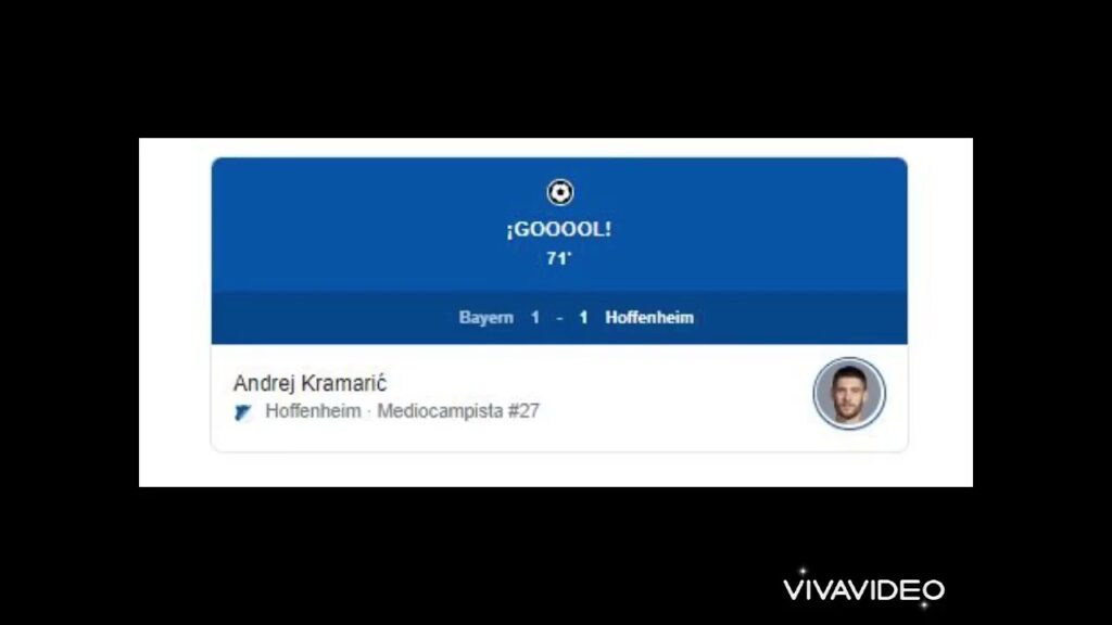 Gol de Andrej Kramaric  Bayern 1-1 Hoffenheim