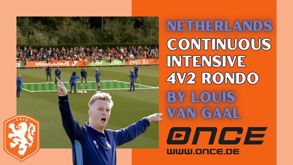 Netherlands - continuous intensive 4v2 rondo by Louis van Gaal