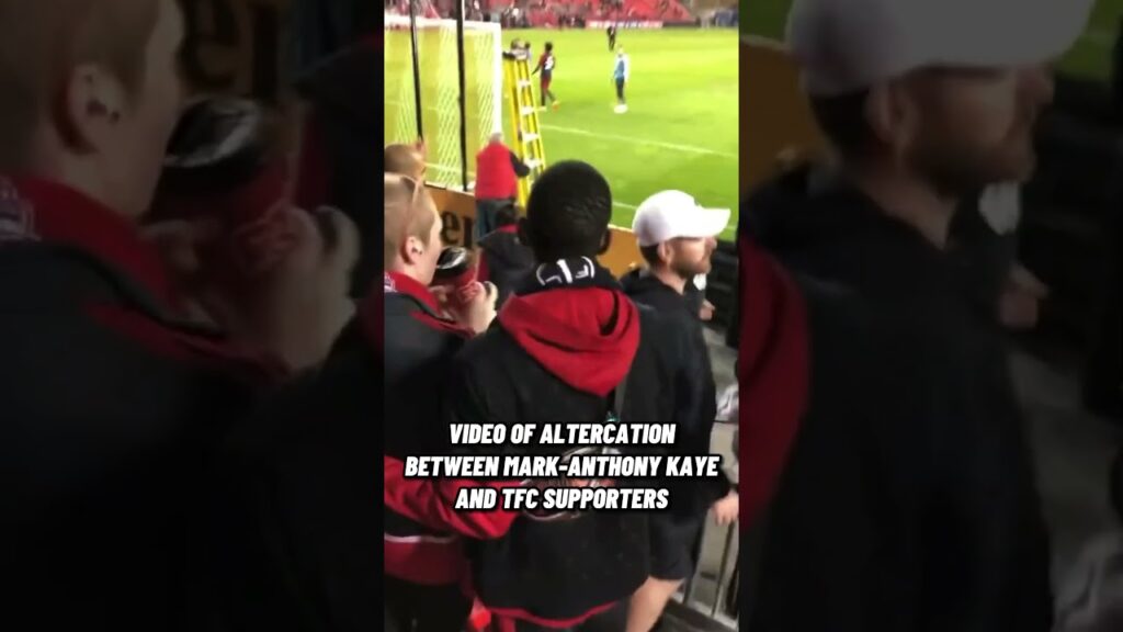 A Toronto FC supporter threw a microphone at Mark-Anthony Kaye
