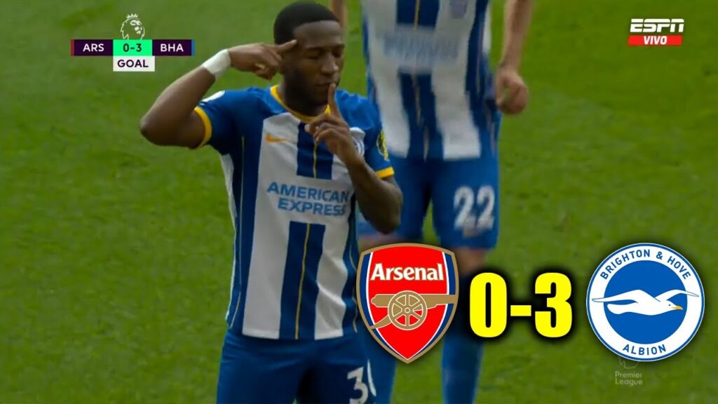 GOL Y ASISTENCIA DE PERVIS ESTUPIÑÁN vs ARSENAL 🥵 | ARSENAL 0-3 BRIGHTON